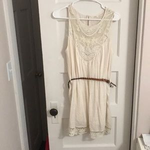 White cream dress